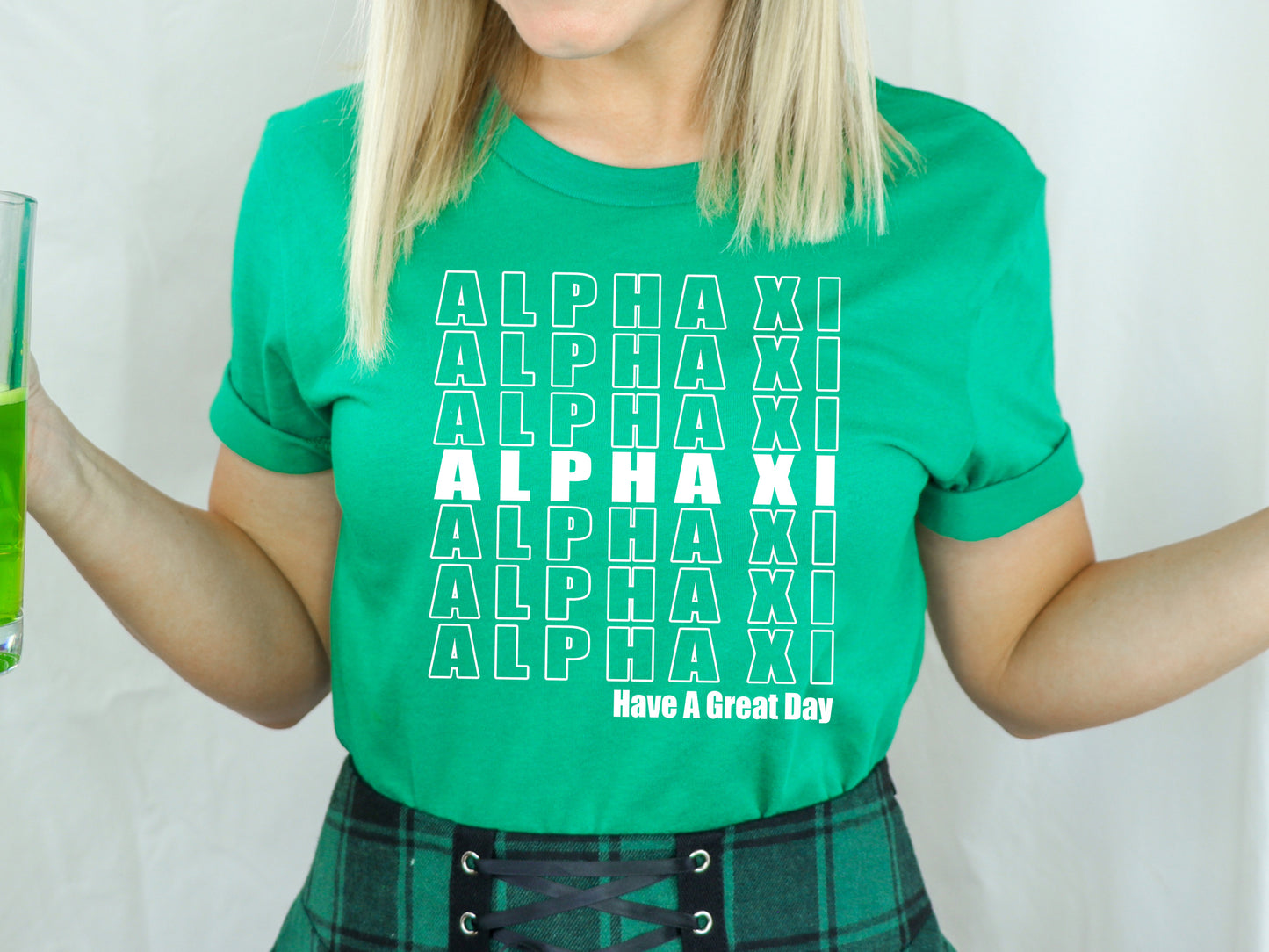 Alpha Xi Delta Have a Great Day Sorority T-shirt _ 2116g