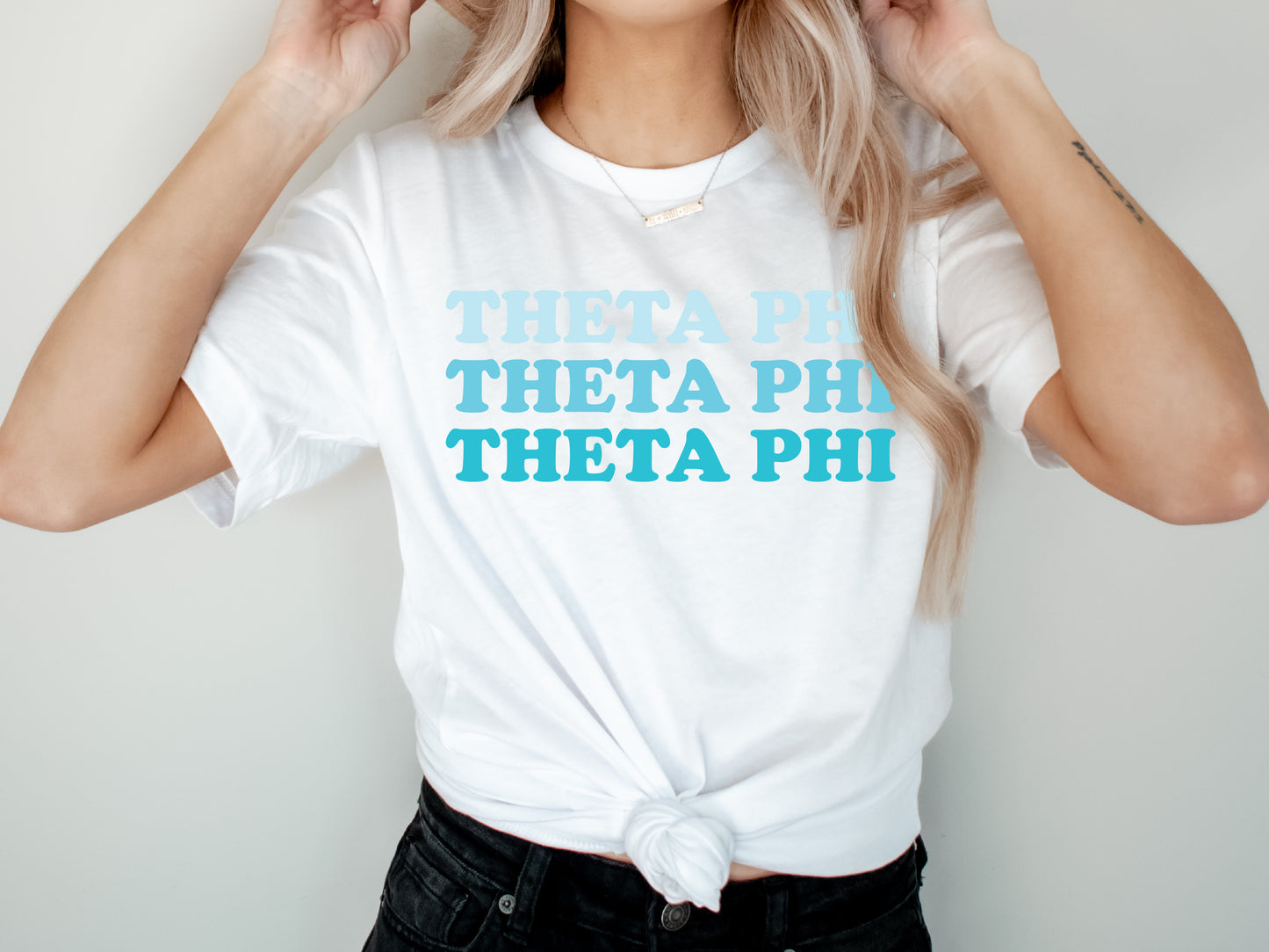 Theta Phi Alpha Touch of Blue Sorority T-shirt _ 2601