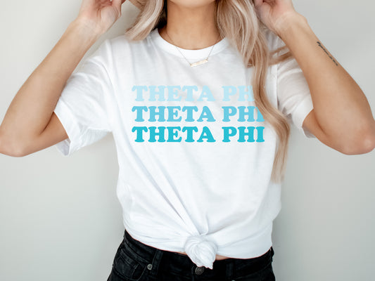Theta Phi Alpha Touch of Blue Sorority T-shirt _ 2601