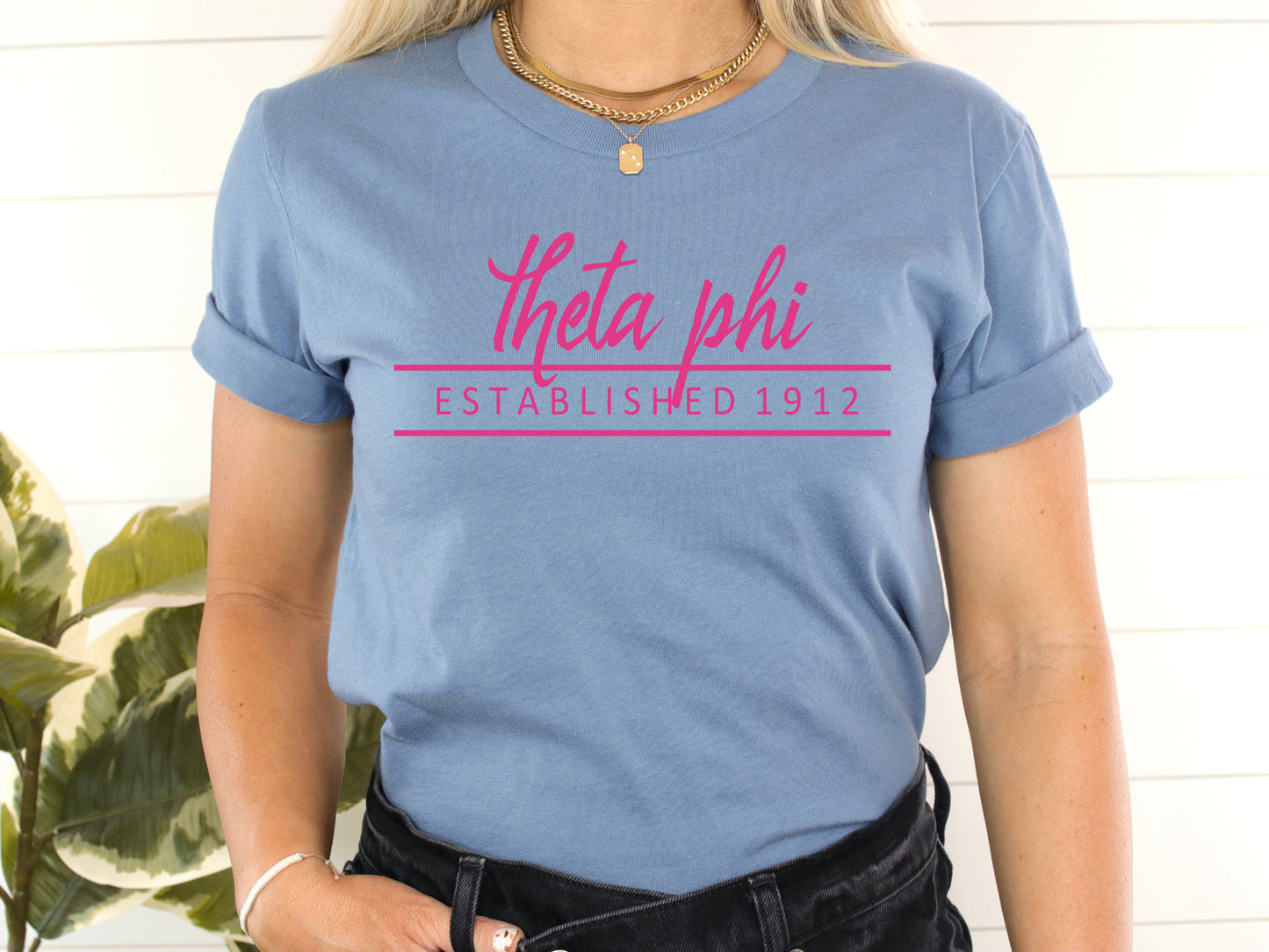 Theta Phi Alpha All Pink Sorority T-shirt _ 776g