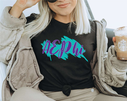 Alpha Epsilon Phi Paint Party Sorority T-shirt _ 4474g