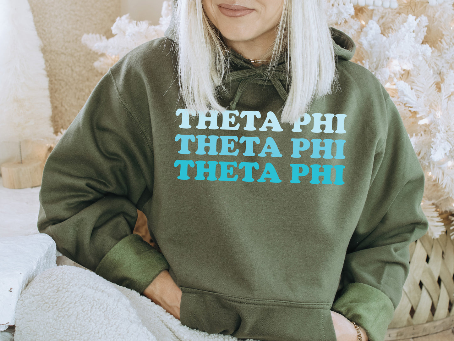 Theta Phi Alpha Touch of Blue Sorority Hoodie _ 2601g