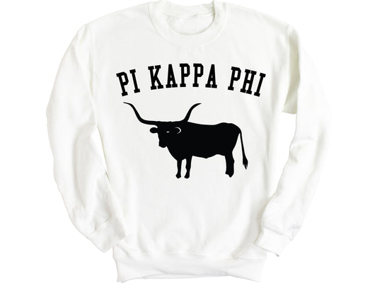 Pi Kappa Phi Long Horn Fraternity Sweatshirt _ 1543g