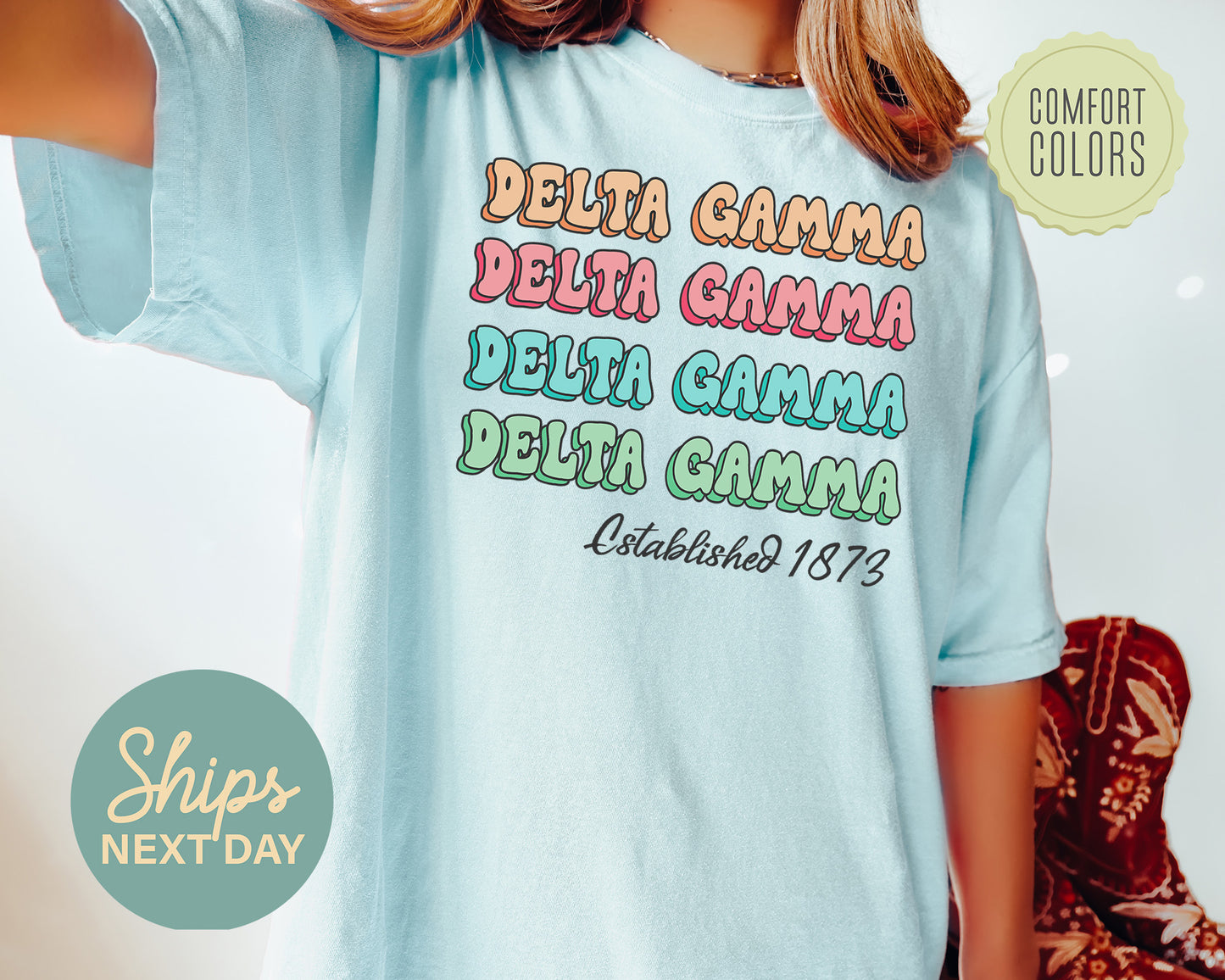 Delta Gamma Lucy Comfort Colors Sorority T-shirt _ 269g