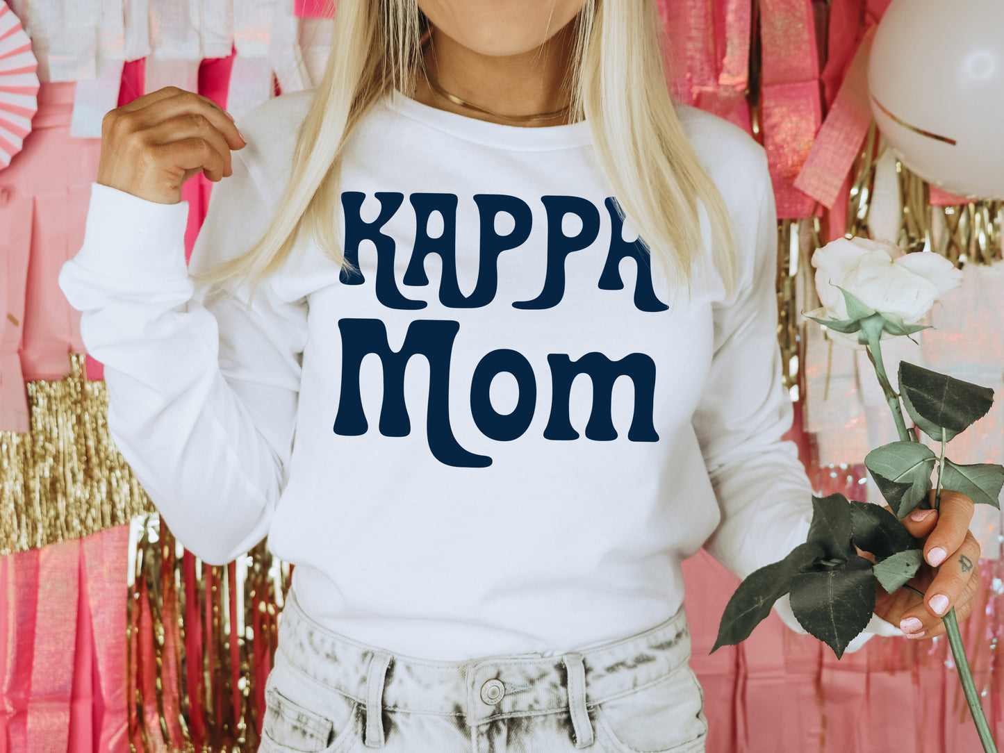 Kappa Kappa Gamma Got it from my Mom Sorority Long Sleeve T-shirt _ 3088g