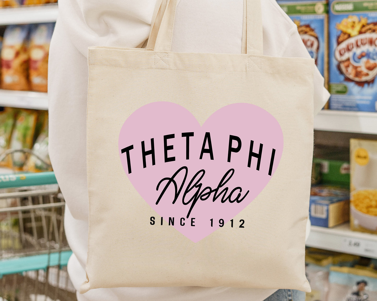 Theta Phi Alpha Pretty in Pink Sorority Tote Bag _ 34306g