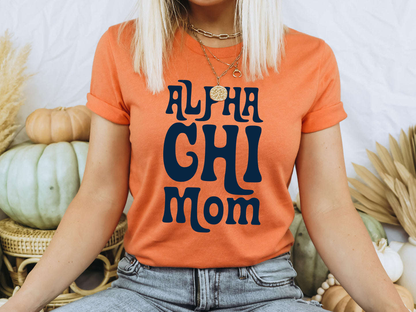 Alpha Chi Omega Got it from my Mom Sorority T-shirt _ 3071g
