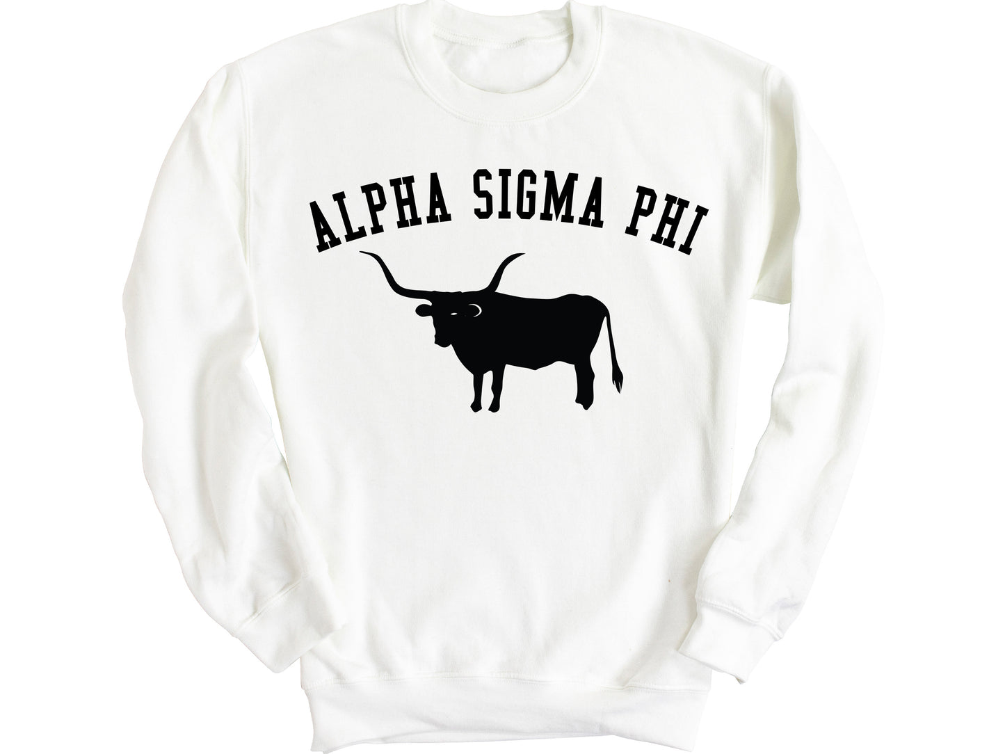 Alpha Sigma Phi Long Horn Fraternity Sweatshirt _ 1526g