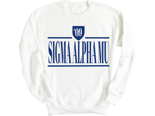Sigma Alpha Mu Shield Fraternity Sweatshirt  _ 1204g