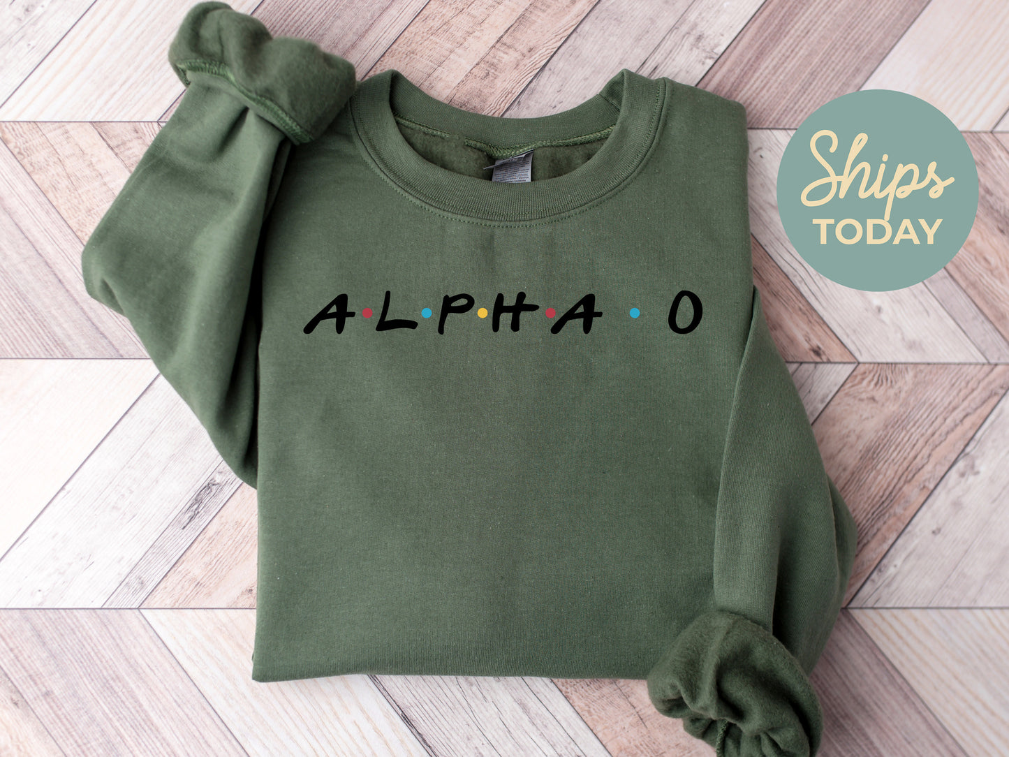 Alpha Omicron Pi Friends Frenzy Sorority Sweatshirt _ 30650g