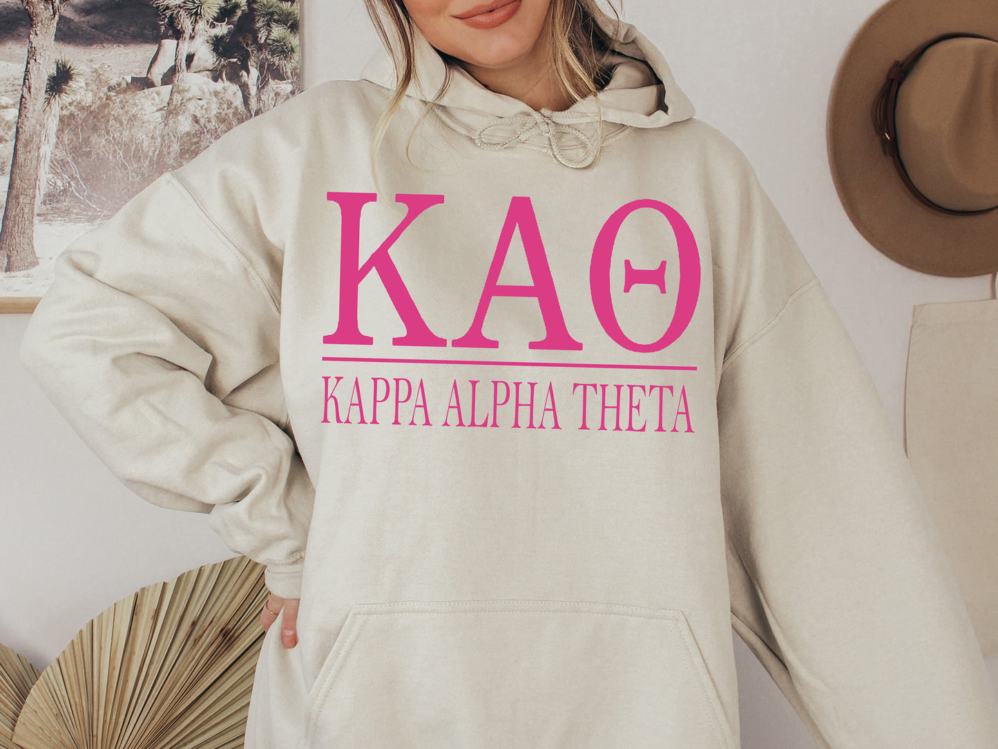 Kappa Alpha Theta Loud Letters Sorority Hoodie _ 481g