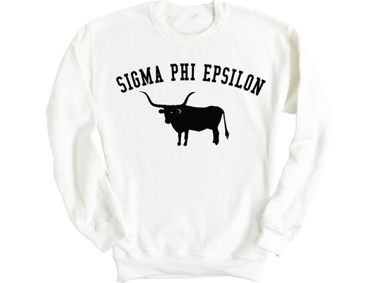 Sigma Phi Epsilon Long Horn Fraternity Sweatshirt _ 1548g