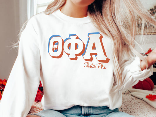 Theta Phi Alpha American Colored Sorority Sweatshirt _ 50g