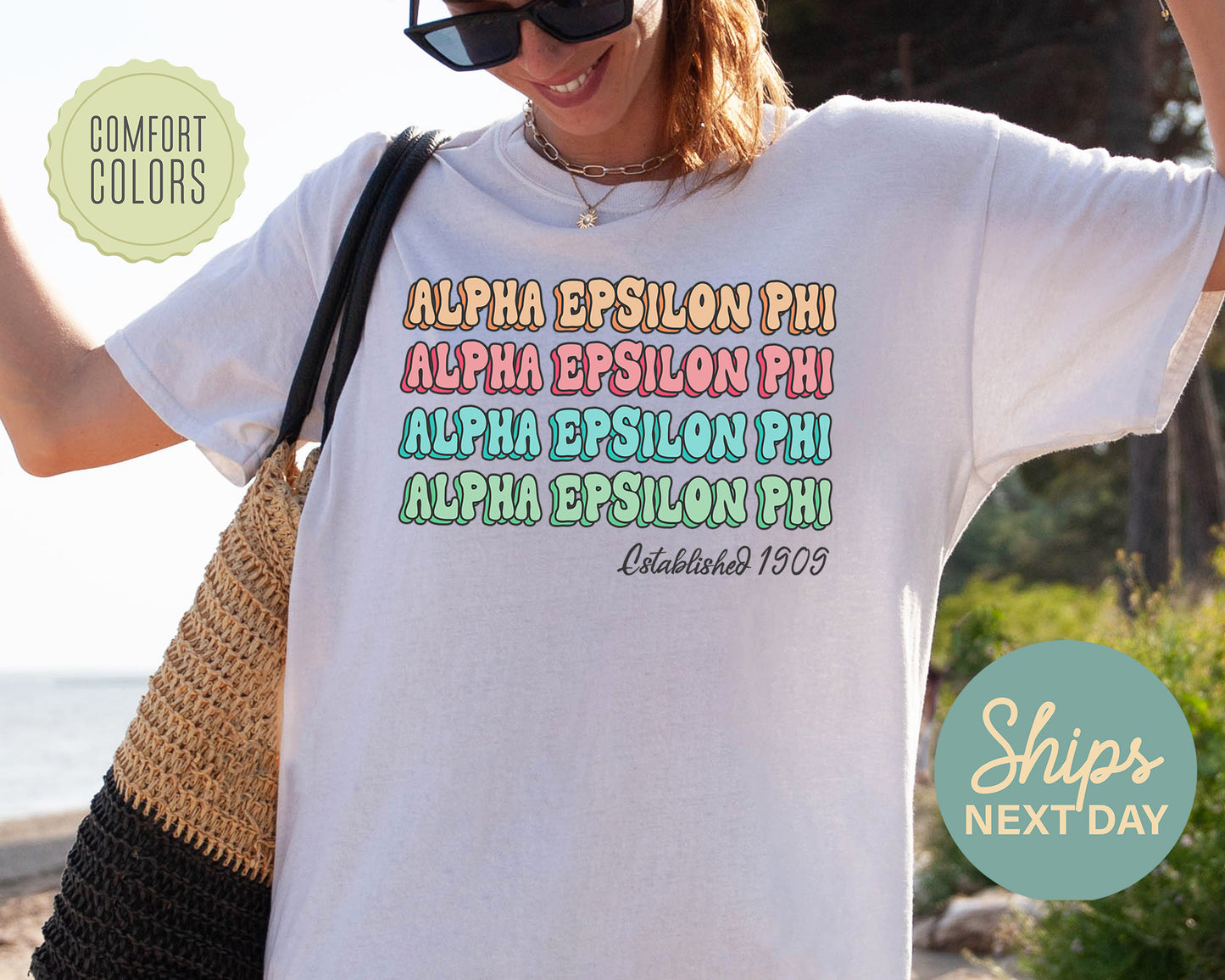 Alpha Epsilon Phi Lucy Comfort Colors Sorority T-shirt _ 260g