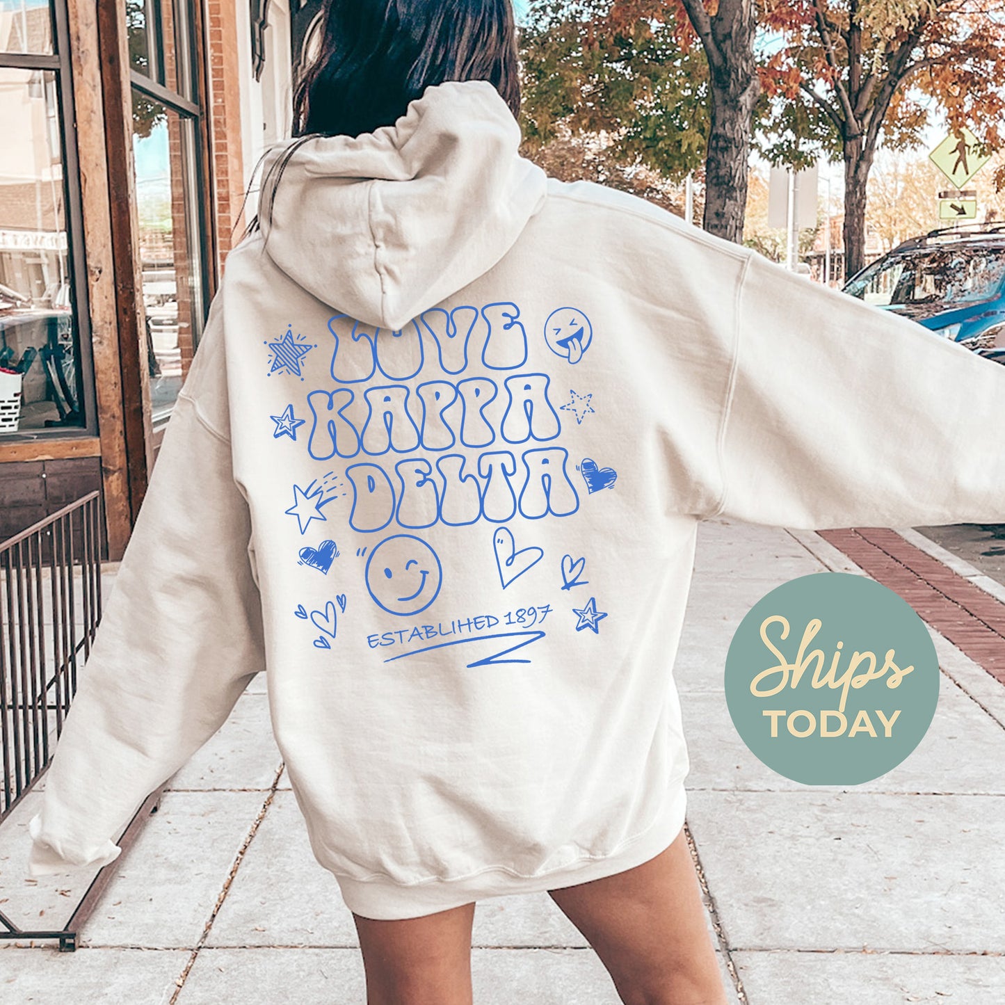 Kappa Delta Scribble Sorority Hoodie _ 35505g