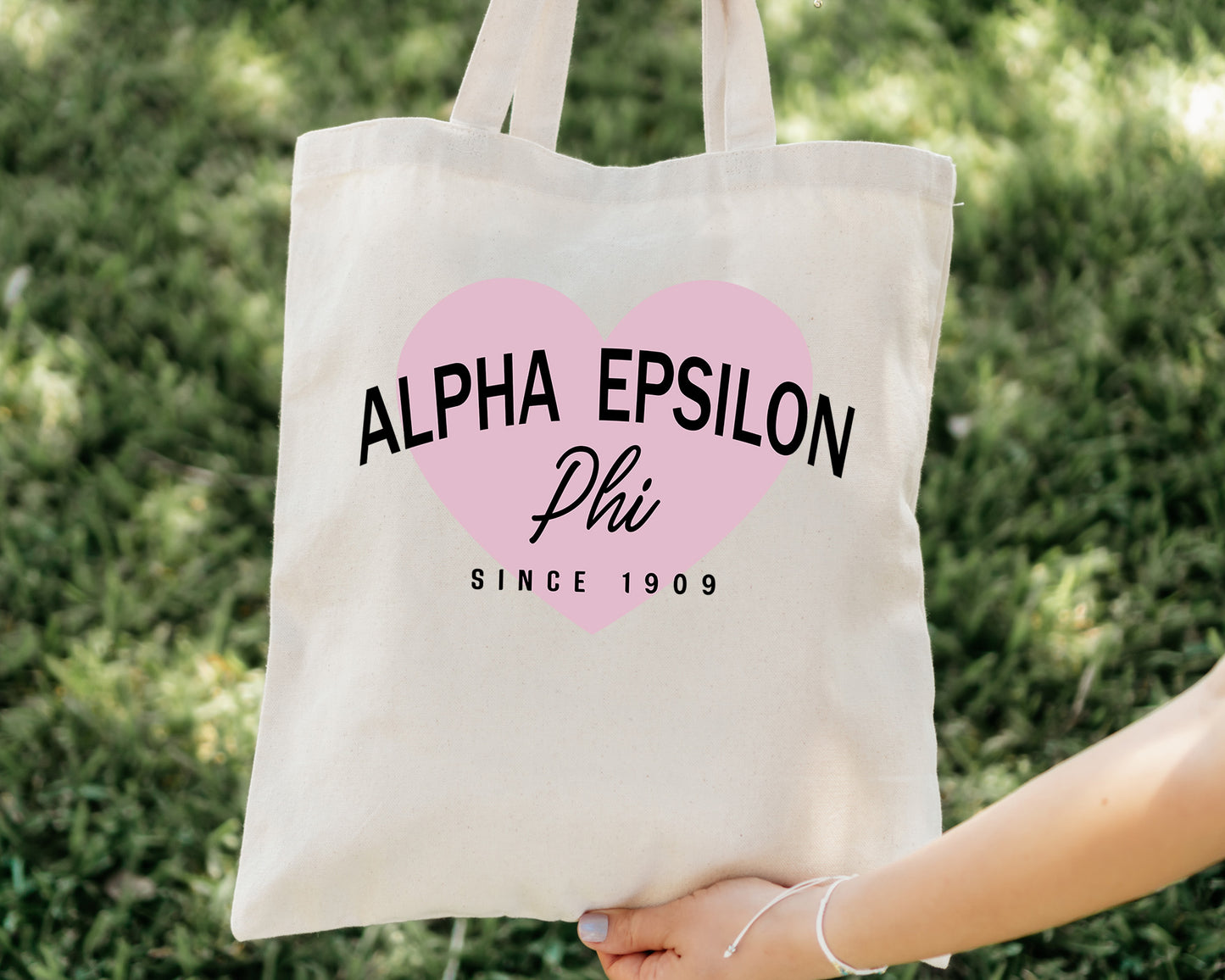 Alpha Epsilon Phi Pretty in Pink Sorority Tote Bag _ 34284g