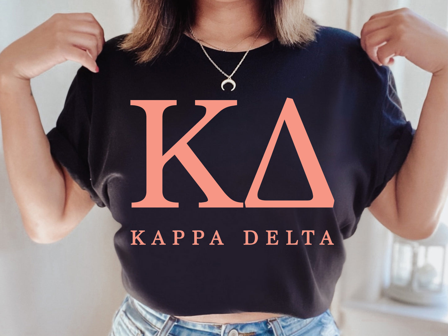 Kappa Delta Pink Personality Sorority T-shirt _ 664g