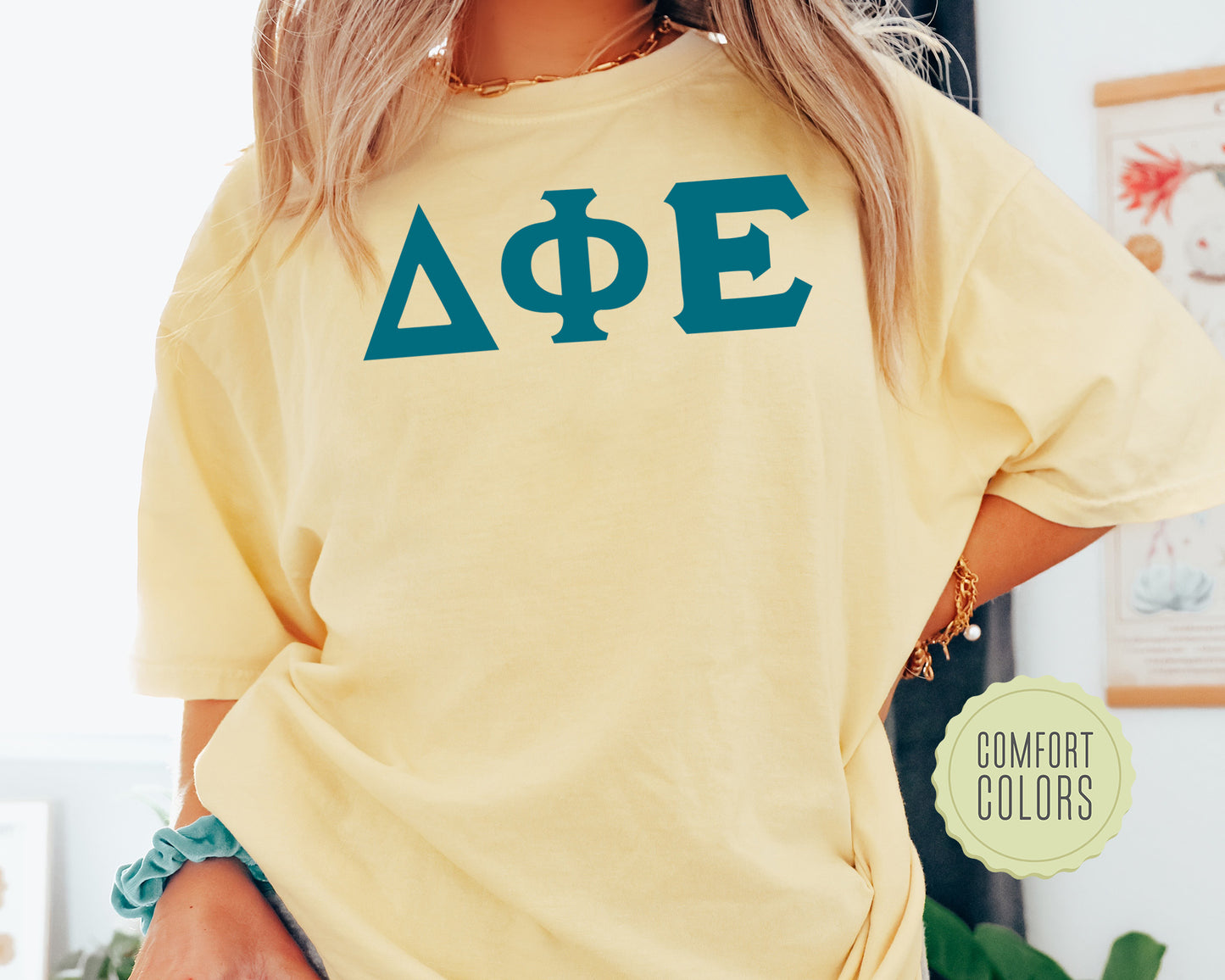 Delta Phi Epsilon Back to the Basics Comfort Colors Sorority T-shirt _ 634g