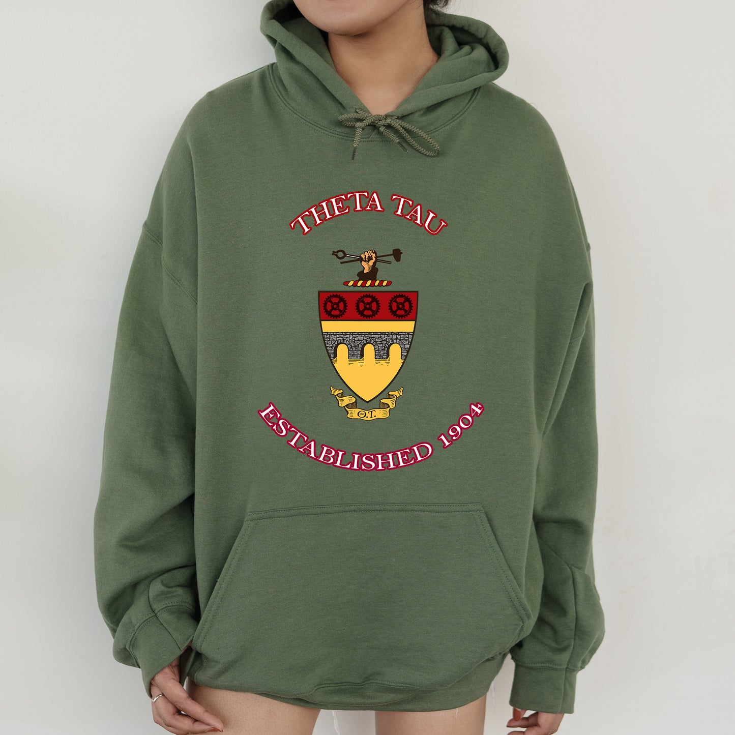 Theta Tau Iconic Insignia COED Hoodie _ 35678g