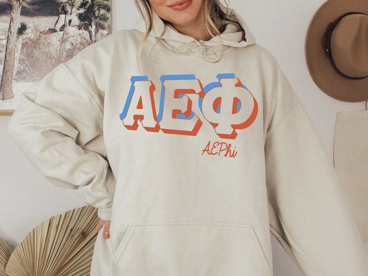 Alpha Epsilon Phi American Colored Sorority Hoodie _ 28g