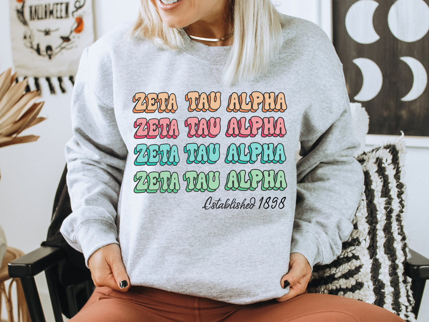 Zeta Tau Alpha Lucy Sorority Sweatshirt _ 283g