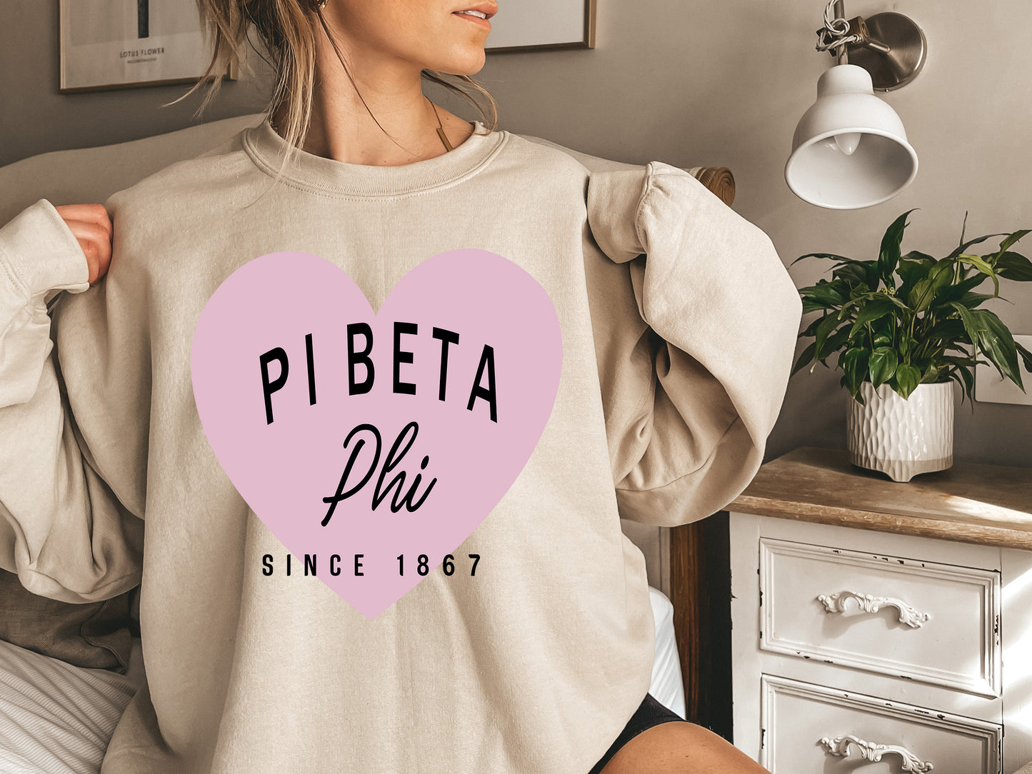 Pi Beta Phi Pretty in Pink Sorority Sweatshirt _ 460g