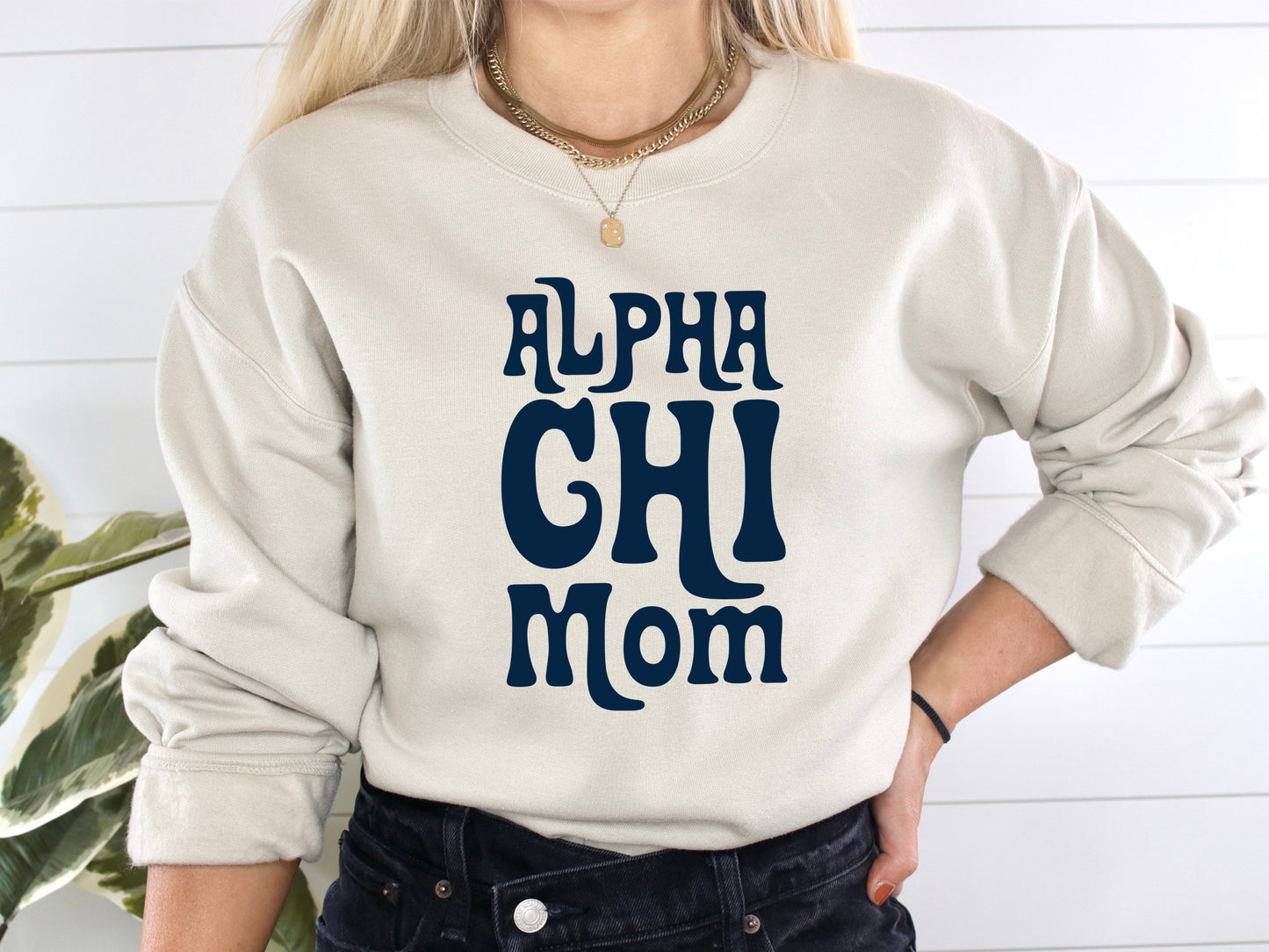 Alpha Chi Omega Got it from my Mom Sorority Sweatshirt _ 3071g