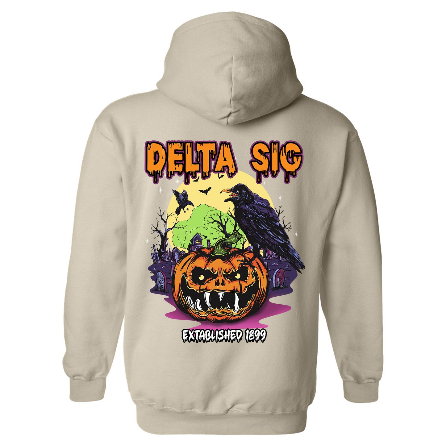 Delta Sigma Phi Halloween Bats Fraternity Hoodie _ 36259g