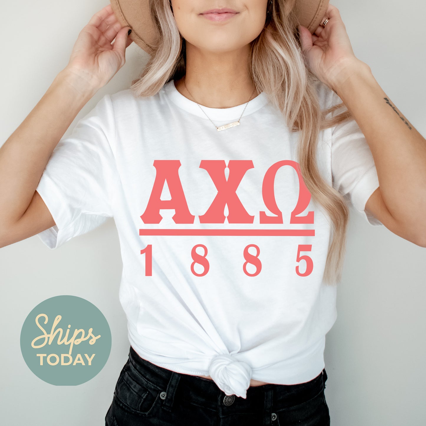 Alpha Chi Omega Monochromatic Sorority T-shirt _ 30843g