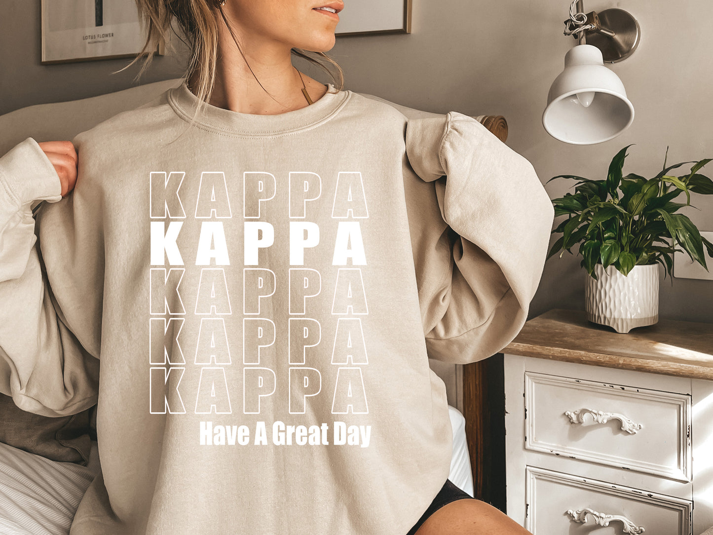 Kappa Kappa Gamma Have a Great Day Sorority Sweatshirt _ 2125g