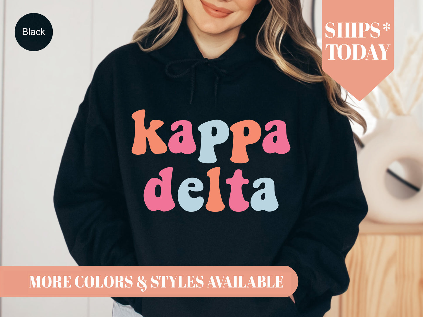 Kappa Delta Vividly Vibrant Sorority Hoodie _ 3165g