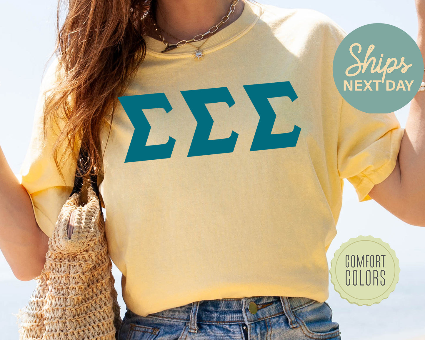 Sigma Sigma Sigma Back to the Basics Comfort Colors Sorority T-shirt _ 645g