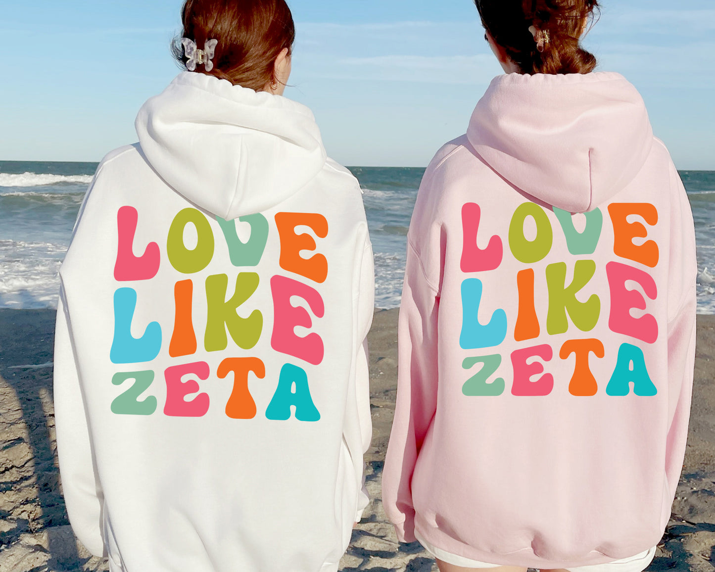 Zeta Tau Alpha Blissful and Vibrant Sorority Hoodie _ 33179g
