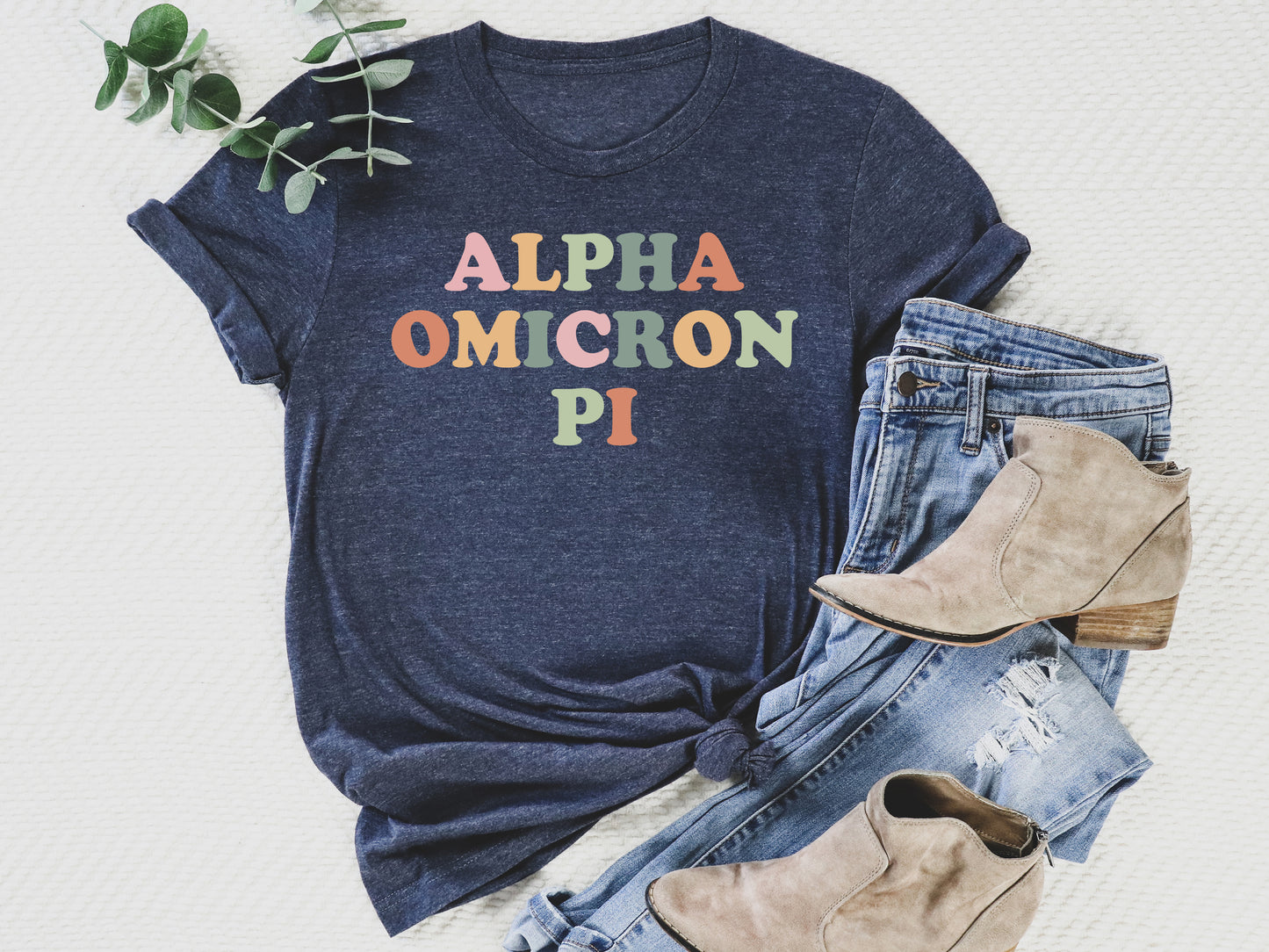Alpha Omicron Pi Bright and Proud Sorority T-shirt _ 418g