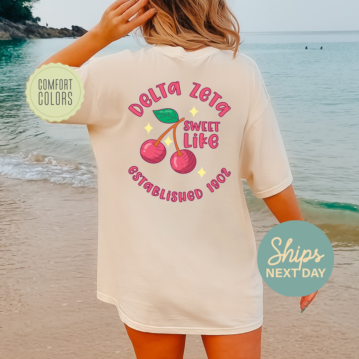 Delta Zeta Sweet Like Cherry Comfort Colors Sorority T-shirt _ 32042g