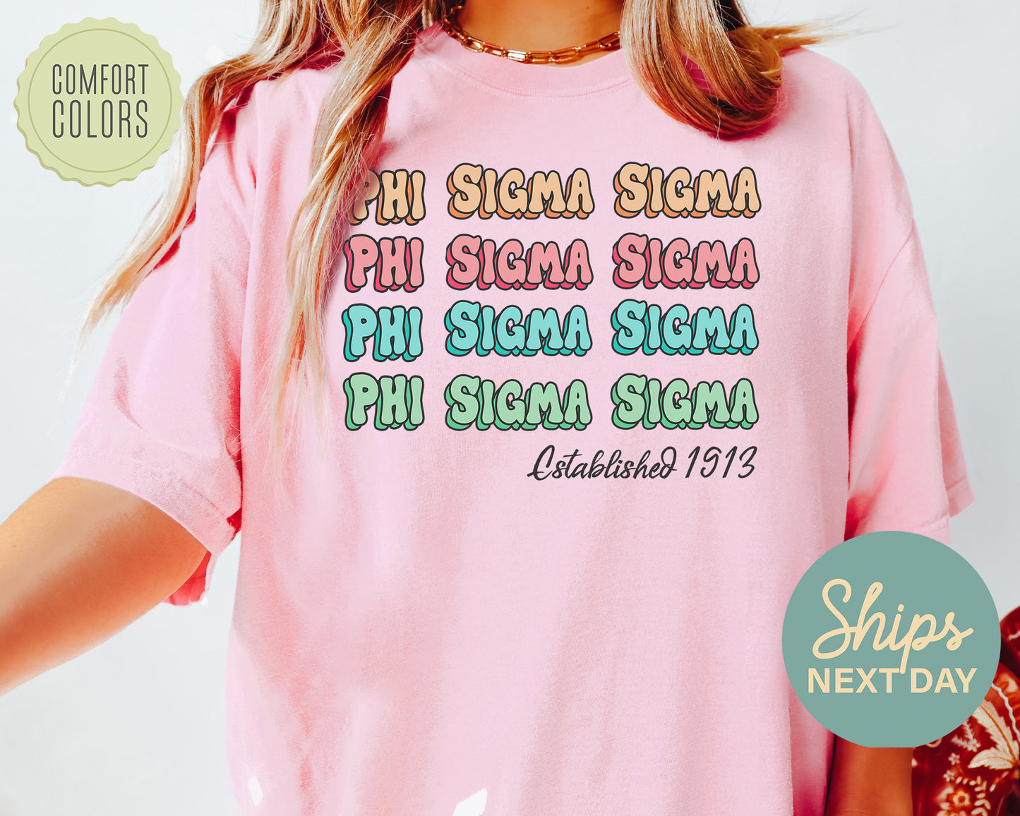 Phi Sigma Sigma Lucy Comfort Colors Sorority T-shirt _ 277g