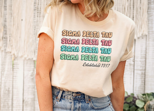 Sigma Delta Tau Lucy Sorority T-shirt _ 279g
