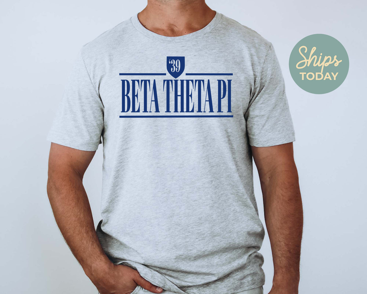 Beta Theta Pi Shield Fraternity T-shirt _ 1187g
