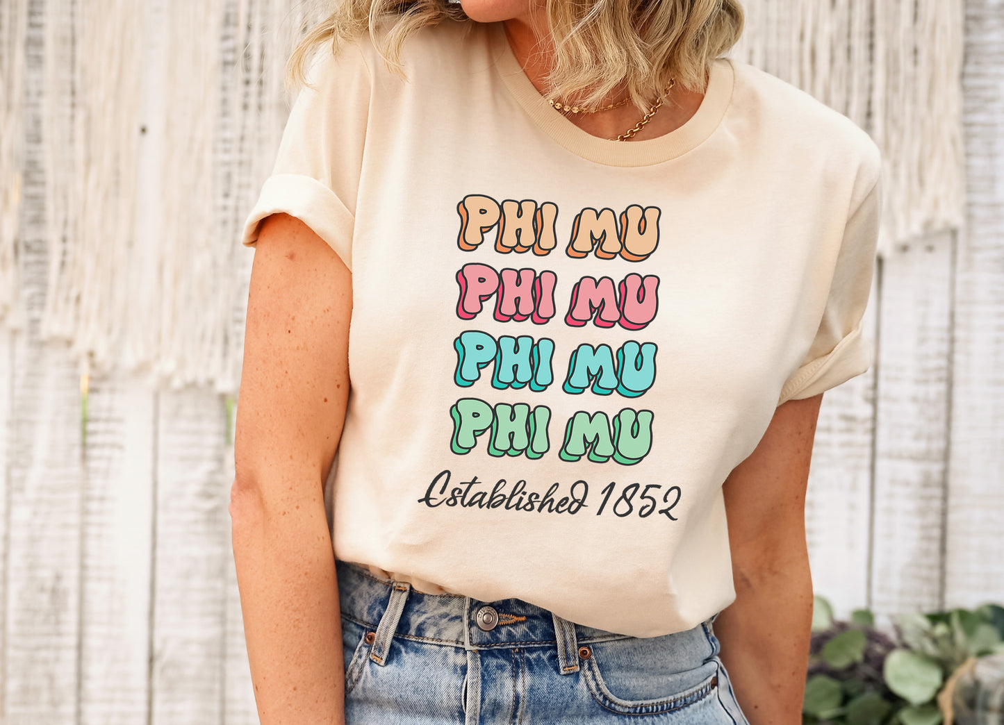 Phi Mu Lucy Sorority T-shirt _ 276g