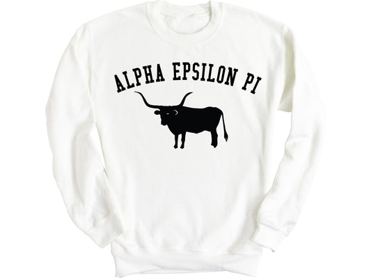Alpha Epsilon Pi Long Horn Fraternity Sweatshirt _ 1524g