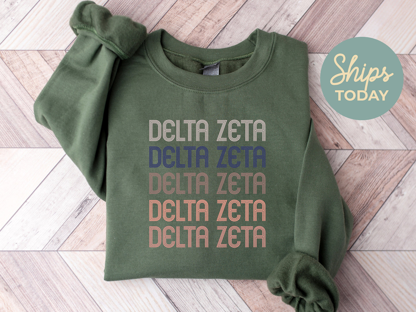 Delta Zeta Greek Glamour Sorority Sweatshirt _ 31105g