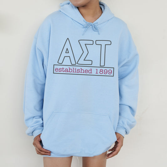Alpha Sigma Tau Simply Greek Sorority Hoodie _ 39343g