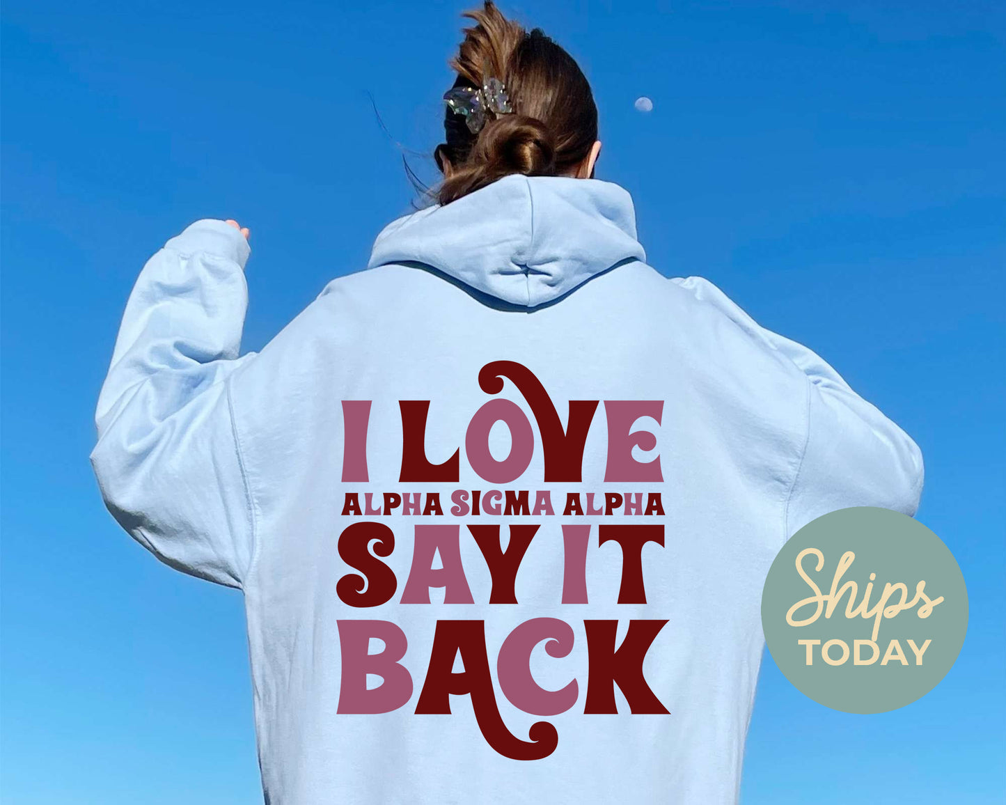 Alpha Sigma Alpha Say it Back Sorority Hoodie _ 33378g