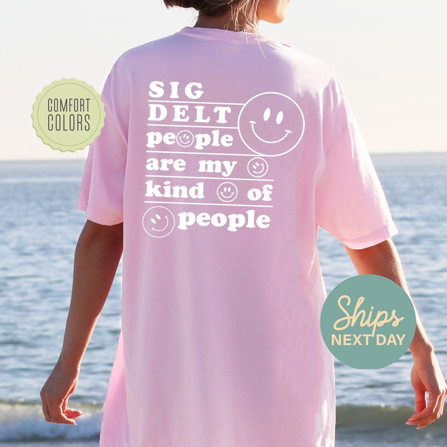 Sigma Delta Tau My Kind of People Comfort Colors Sorority T-shirt _ 33279g