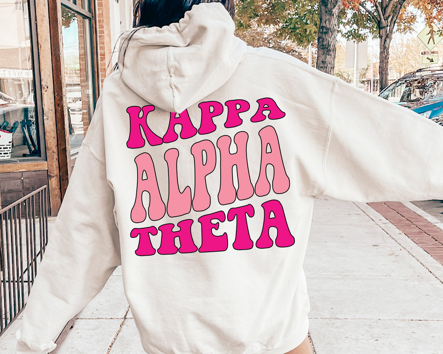 Kappa Alpha Theta Shades of Pink Sorority Hoodie _ 32987g