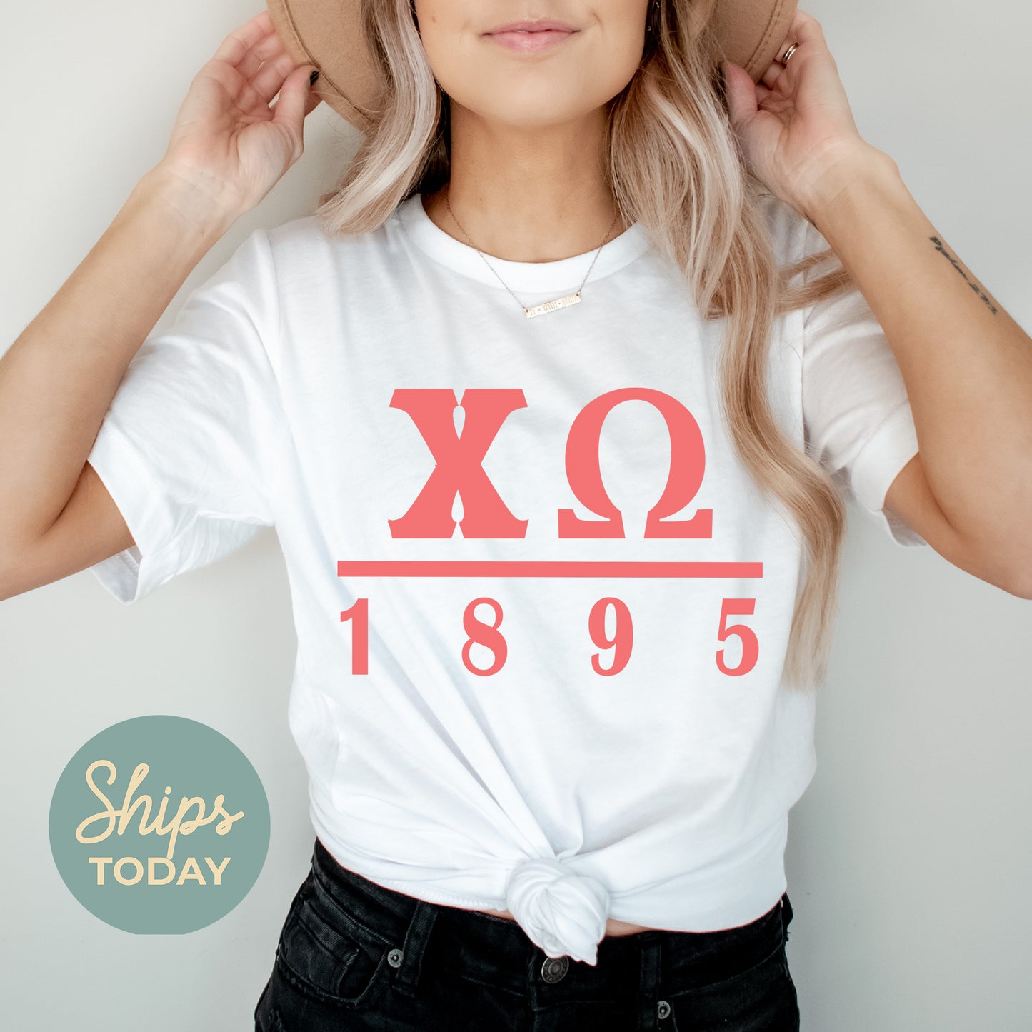Chi Omega Monochromatic Sorority T-shirt _ 30852g