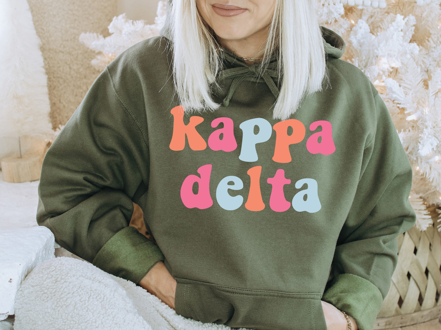 Kappa Delta Vividly Vibrant Sorority Hoodie _ 3165g