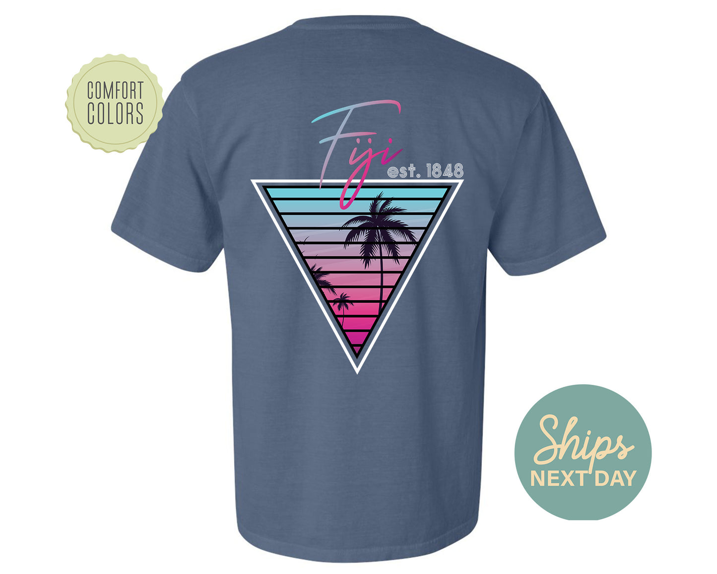 FIJI Tropical Twilight Comfort Colors Fraternity T-shirt _ 31566g
