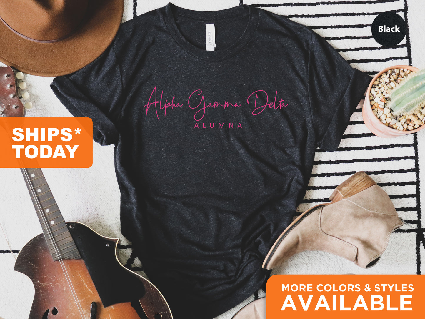 Alpha Gamma Delta Simple and Sweet Alumna Sorority T-shirt _ 495g