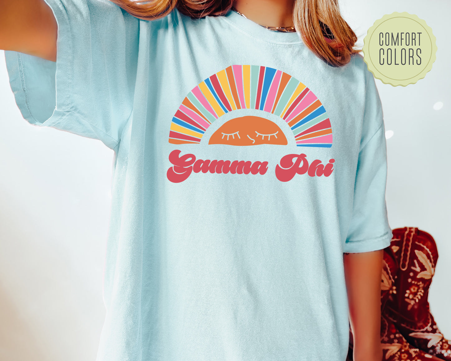 Gamma Phi Beta Sunshine Comfort Colors Sorority T-shirt _ 3321g